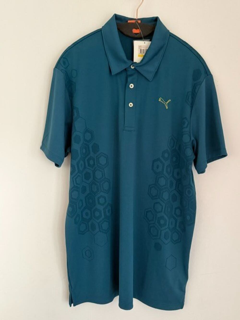 NWT PUMA Men's Geometric Jacquard USP Dry Tech Polo Shirt - Size M